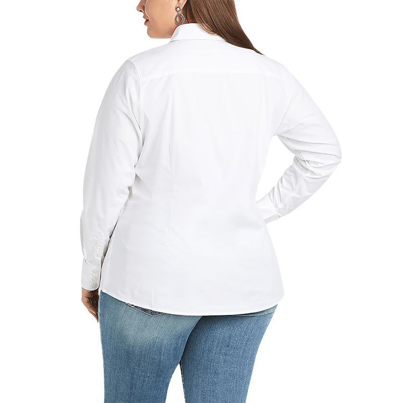 Ariat Ladies Kirby Stretch White Button-up Shirt - Plus