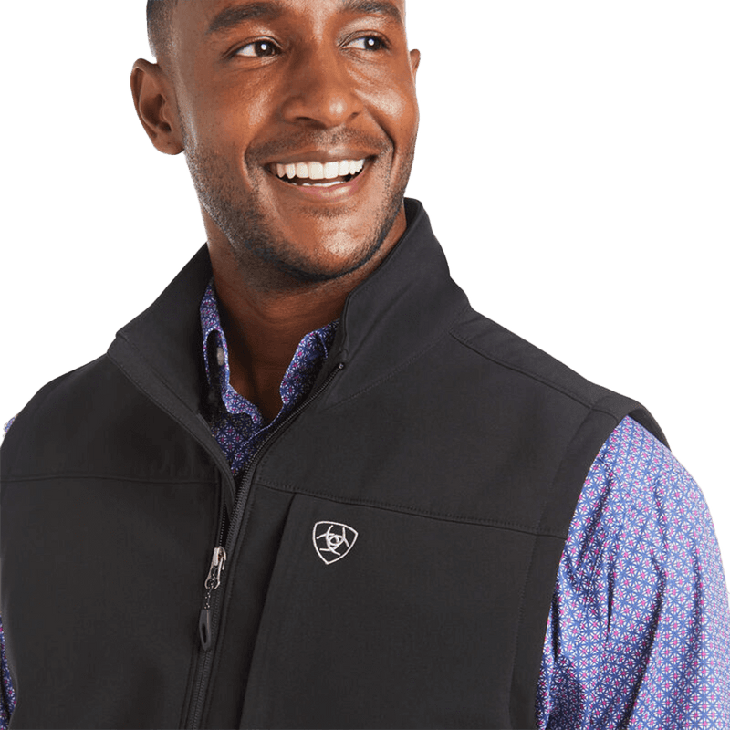 Ariat Men's Vernon Black Softshell Logo Vest