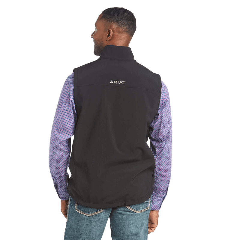Ariat Men's Vernon Black Softshell Logo Vest