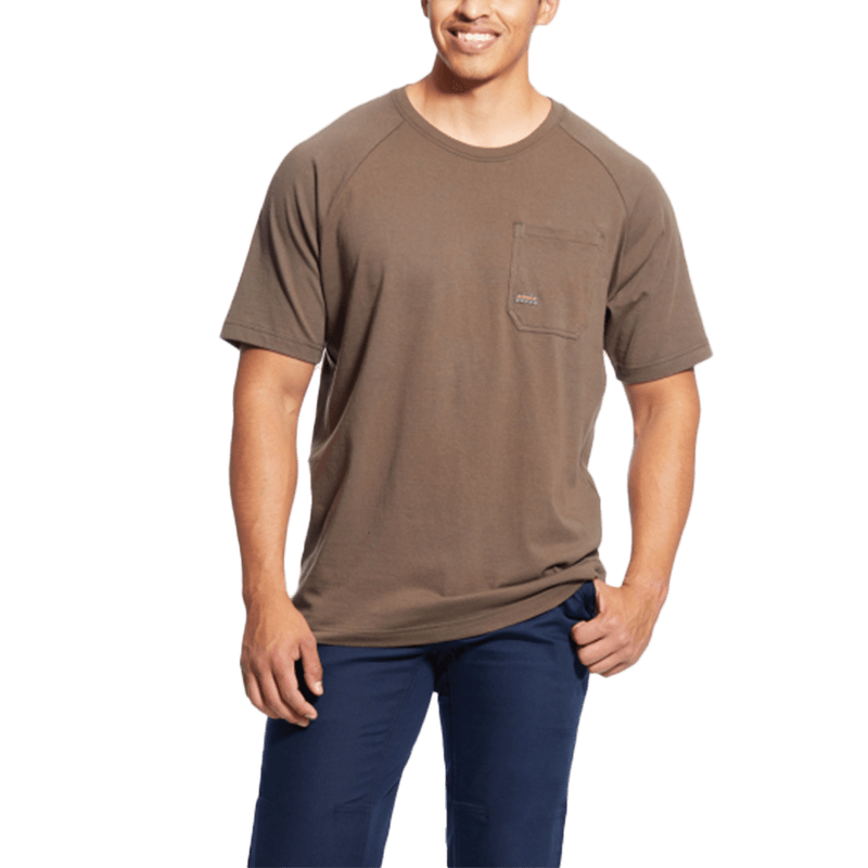Ariat Men's Brown Rebar Cotton Strong T-Shirt