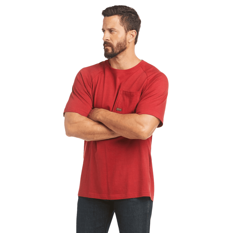 Ariat Men's Red Rebar Cotton Strong T-Shirt