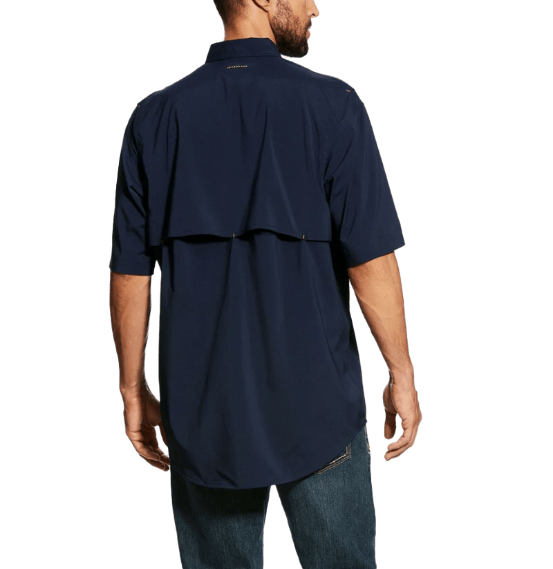 Ariat Men's Rebar Made Tough VentTEK Short Sleeve Work Blue Shirt