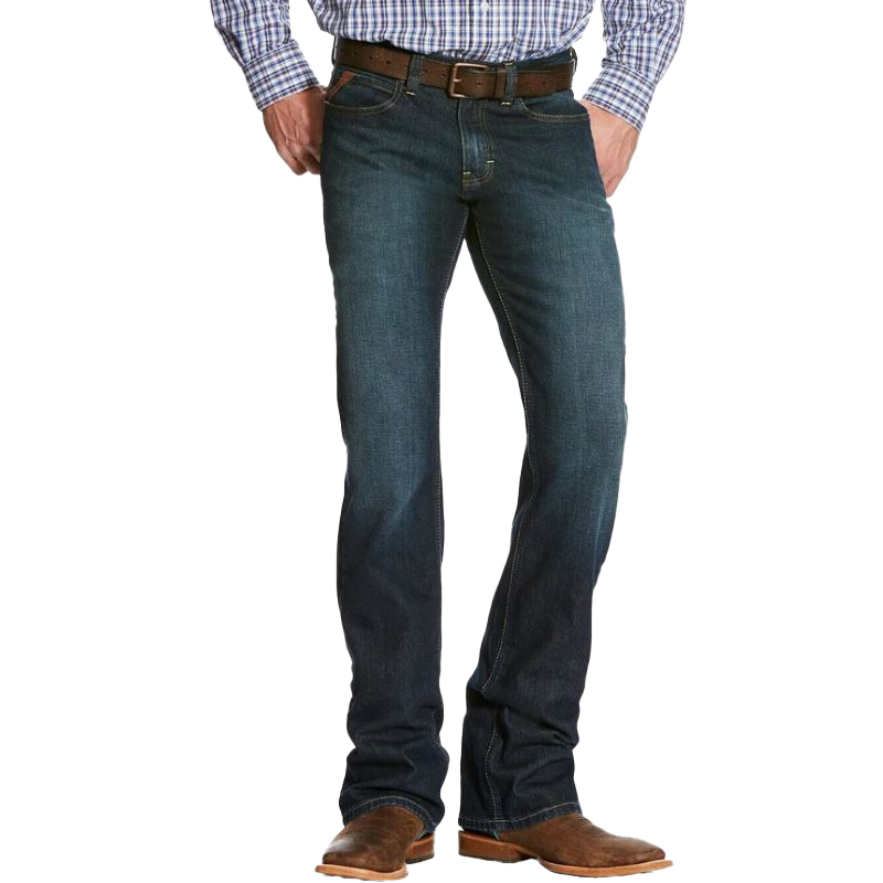 Ariat Men's Stretch Extra Slim Straight Leg Blue Jeans