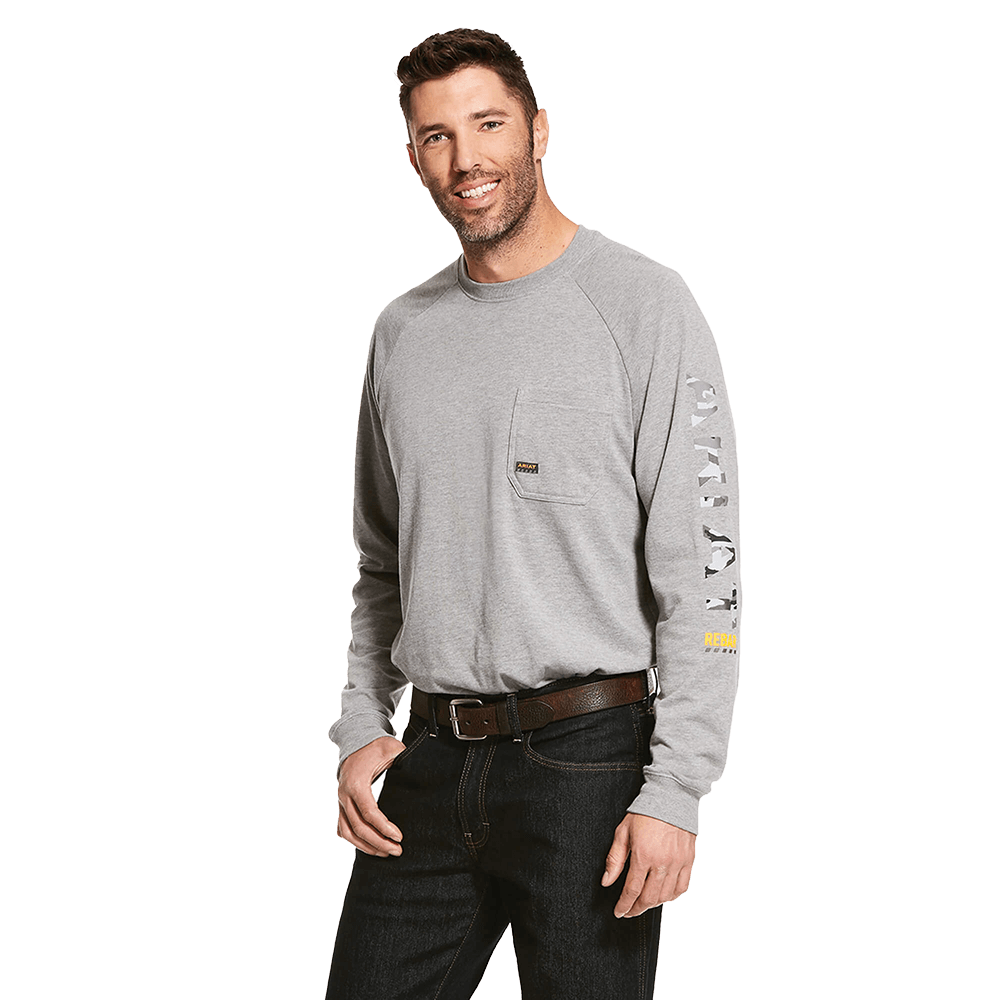 Ariat Men's Grey Rebar Cotton Strong Graphic T-Shirt