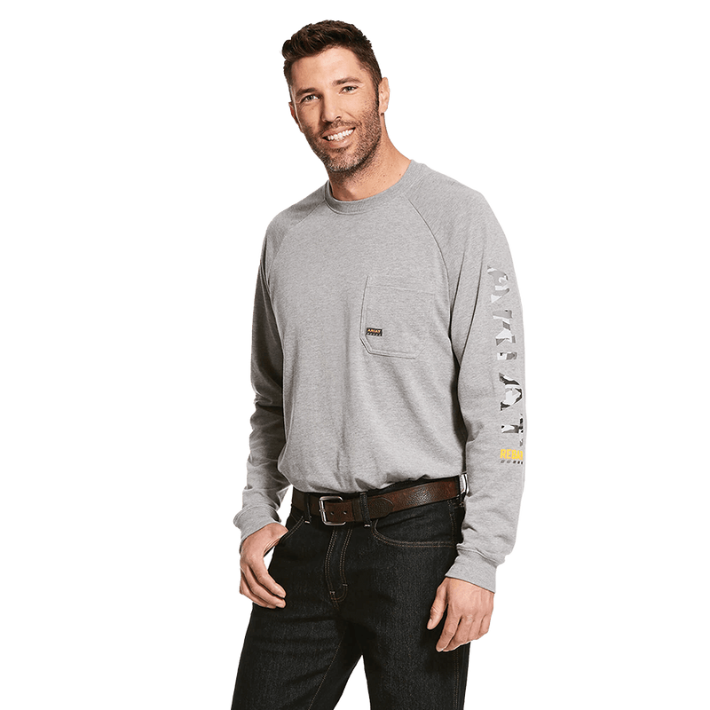 Ariat Men's Grey Rebar Cotton Strong Graphic T-Shirt