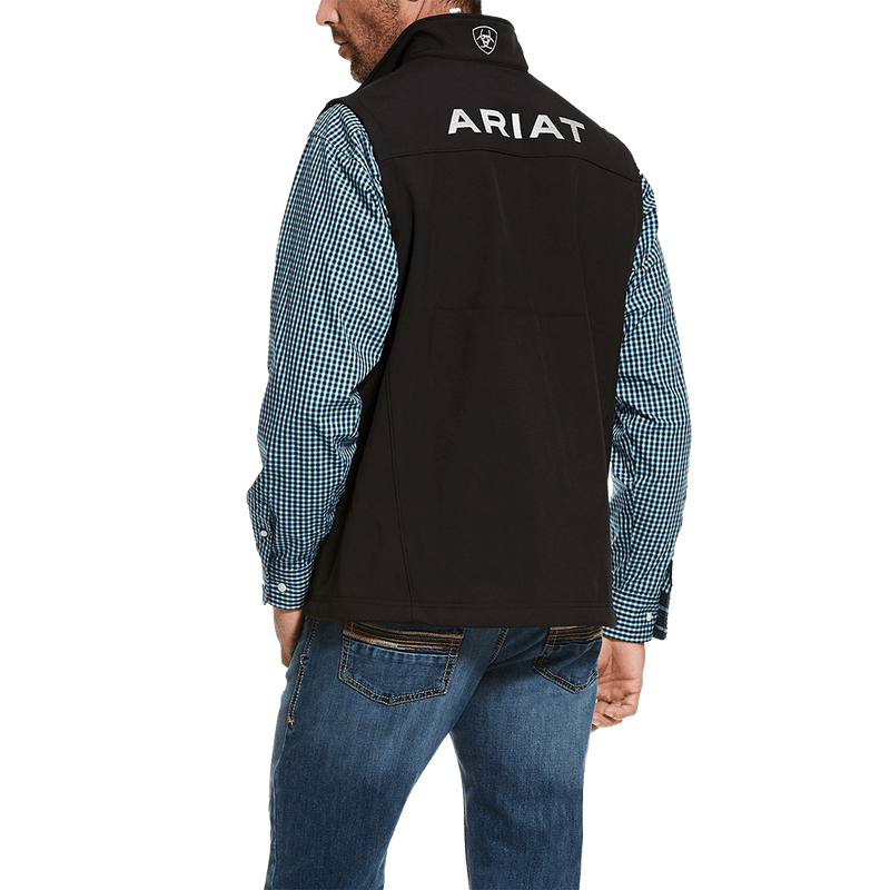 Ariat Men's Logo 2.0 Black Stretch Softshell Vest