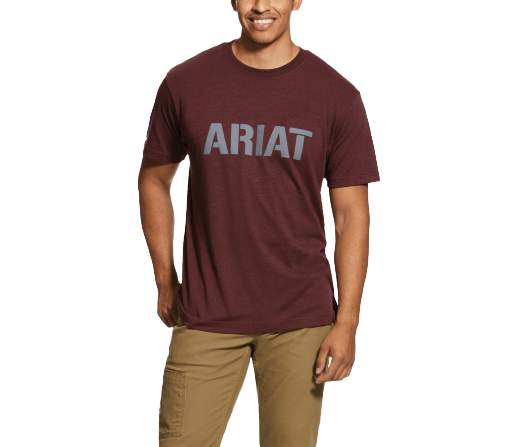 Ariat Rebar Cotton Strong Black Logo Short Sleeve Top