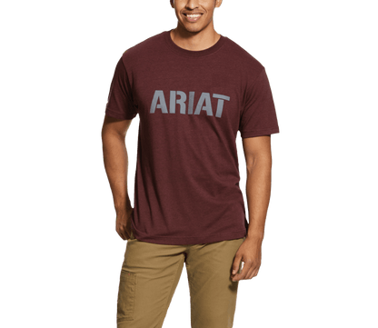 Ariat Rebar Cotton Strong Black Logo Short Sleeve Top