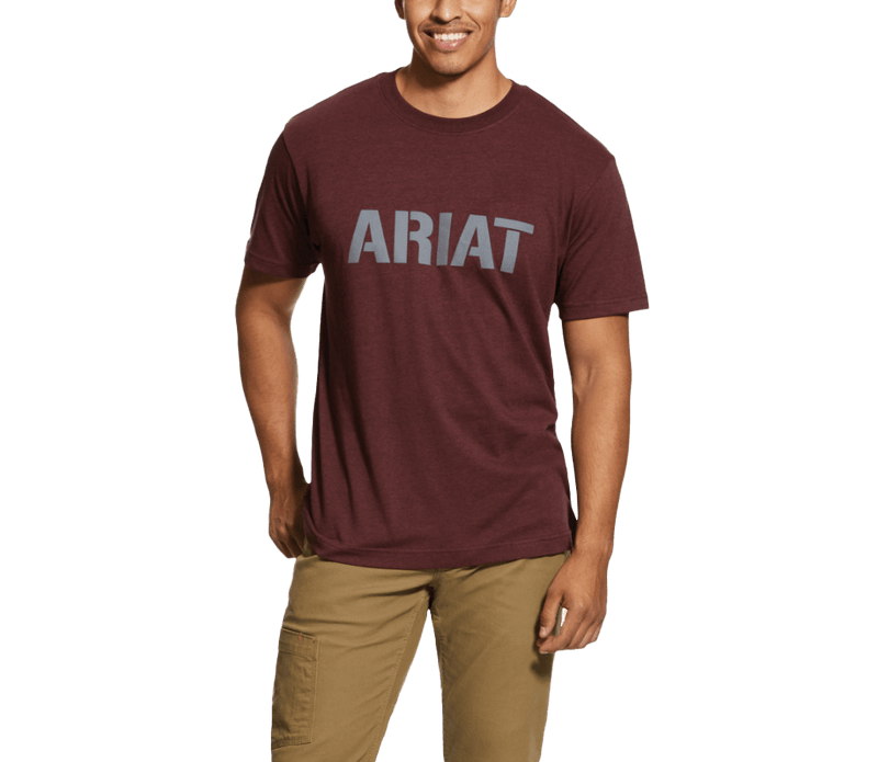 Ariat Rebar Cotton Strong Black Logo Short Sleeve Top