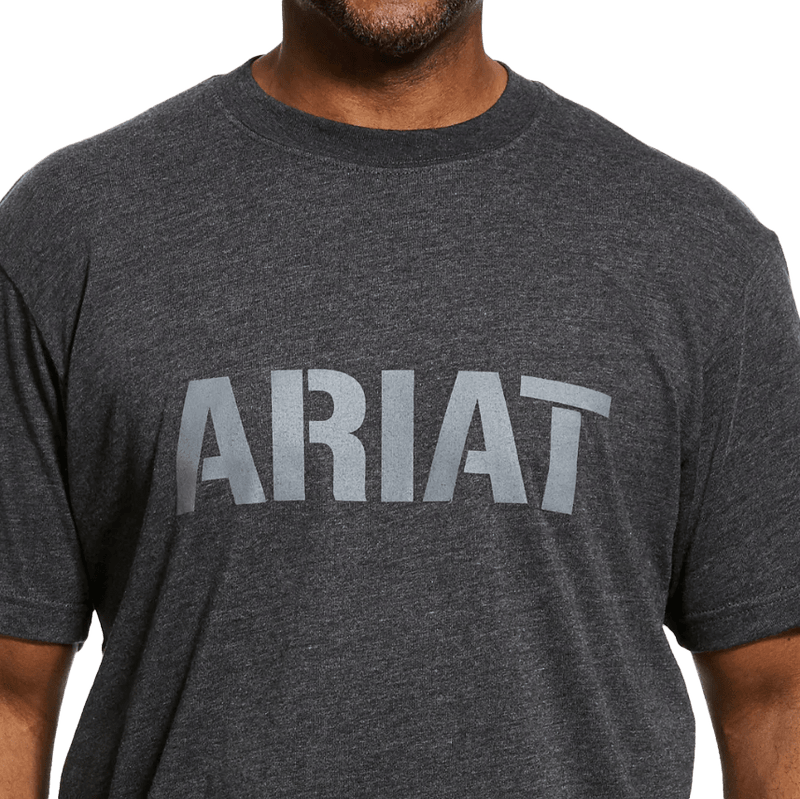 Ariat Rebar Cotton Strong Black Logo Short Sleeve Shirt