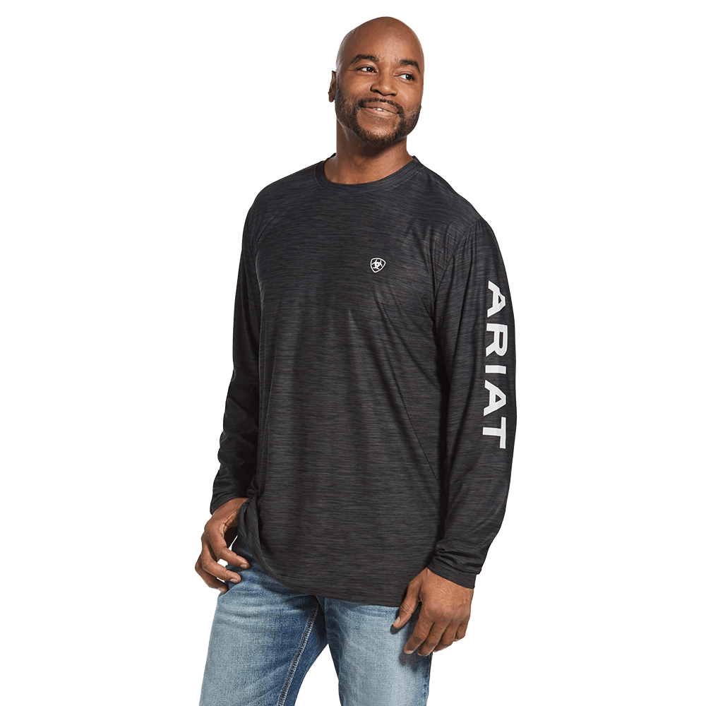 Ariat Men's Charcoal Heather Performance Charger Logo T-Shirt