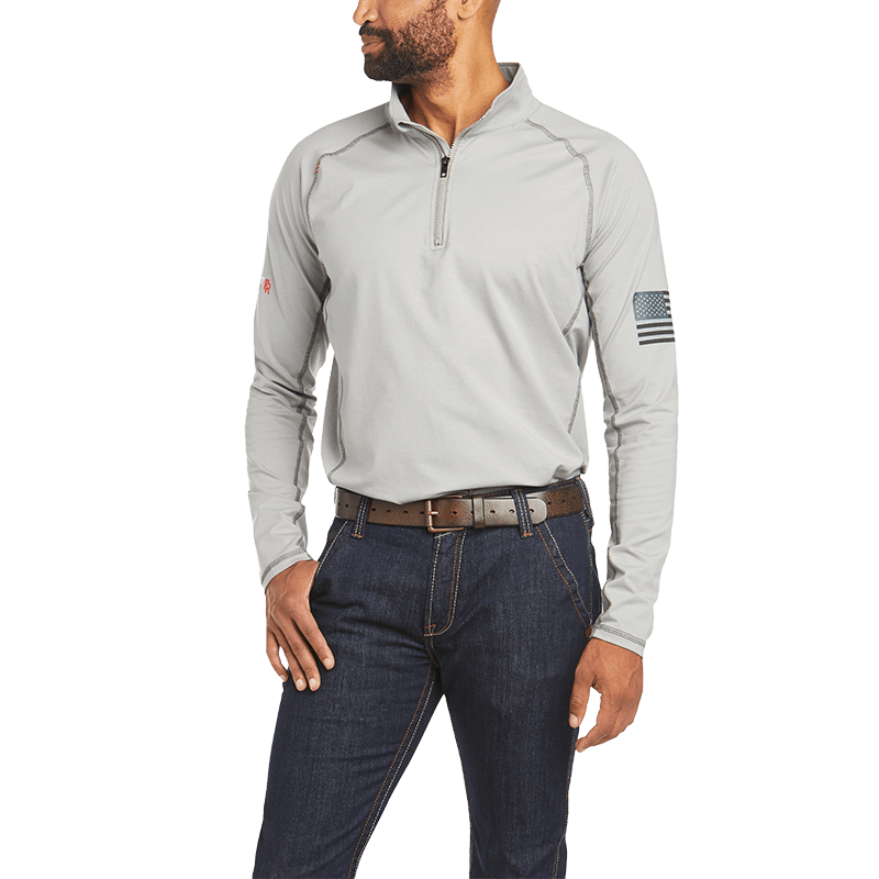 Ariat Men's Fire Resistant Stretch Patriot Silver Shirt