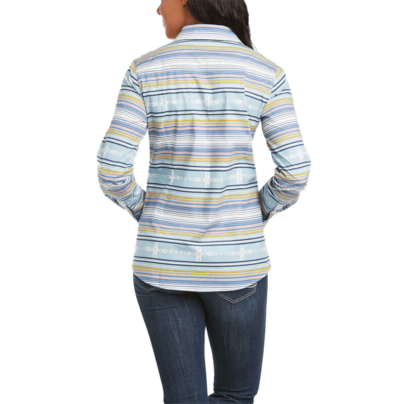 Ariat Women's Long Sleeve Kirby Azure Slate Button-Up Shirt