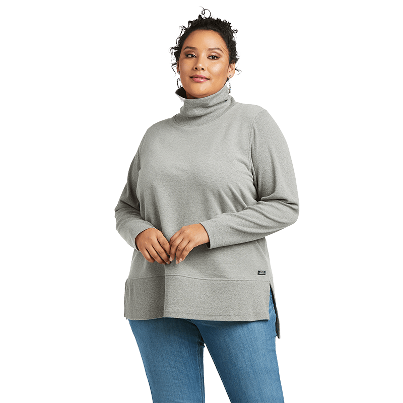 Ariat Women's Real Funnel Heather Grey Sweater