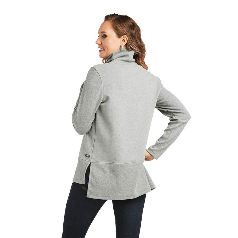 Ariat Women's REAL Funnel Heather Grey Sweater