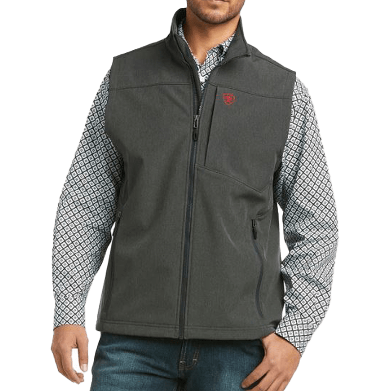 Ariat Men's Logo 2.0 Charcoal Americana Softshell Vest