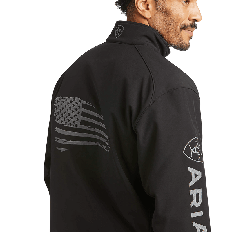 Ariat Mens Logo 2.0 Patriot Softshell Black Concealed Carry Jacket