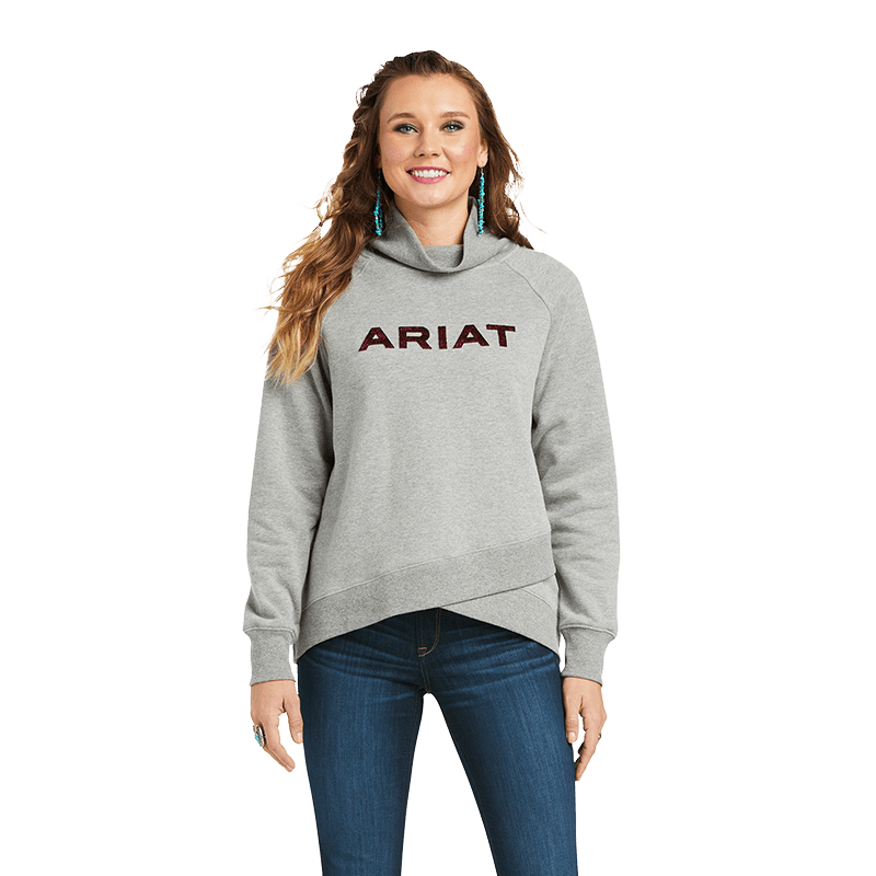 Ariat Women's Crossover Sequin Heather Grey Sweashirt