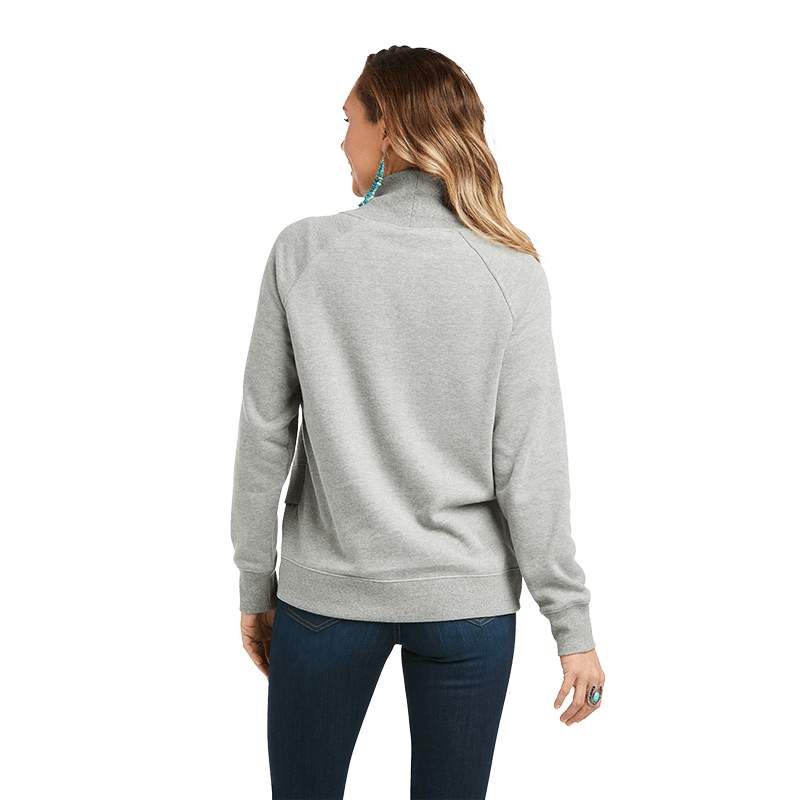 Ariat Women's Crossover Sequin Heather Grey Sweashirt
