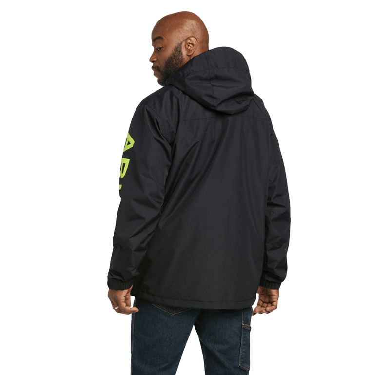 Ariat Men's Rebar Stormshell Logo Waterproof Black Jacket