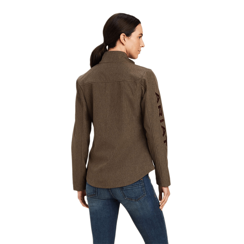 Ariat Women's New Team Softshell Banyan Bark Heather Brown Jacket
