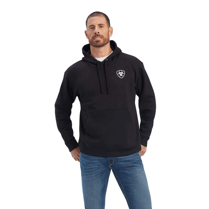 Ariat Men's Black Americana Block Pullover Hoodie