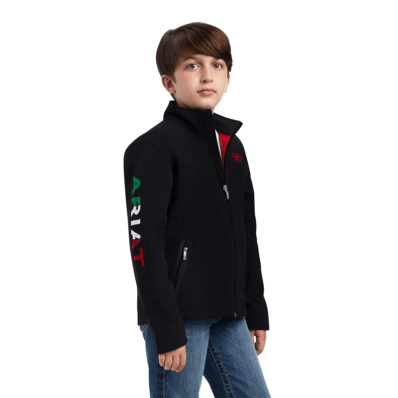 Ariat Youth Mexican Team Logo Black Softshell Jacket