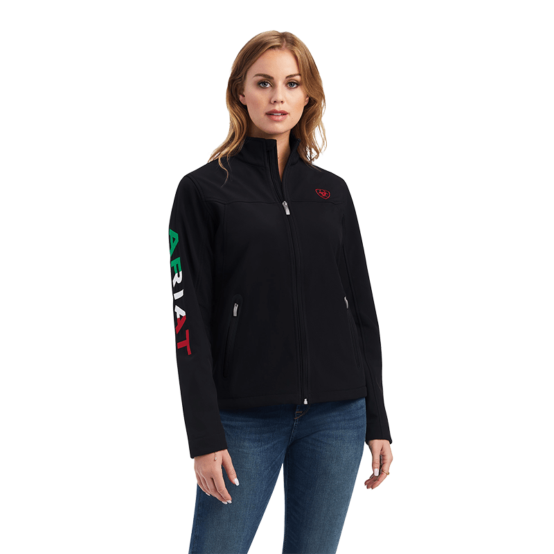 Ariat Women's Classic Team Mexico Flag Softhell Brand Jacket