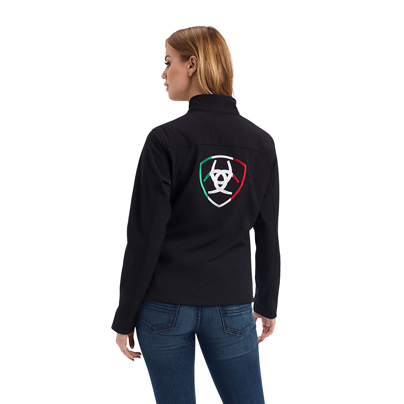 Ariat Women's Classic Team Mexico Flag Softhell Brand Jacket