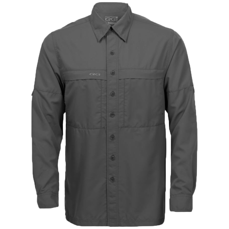 Gameguard Men's  GunMetal MicroFiber Long Sleeve Shirt