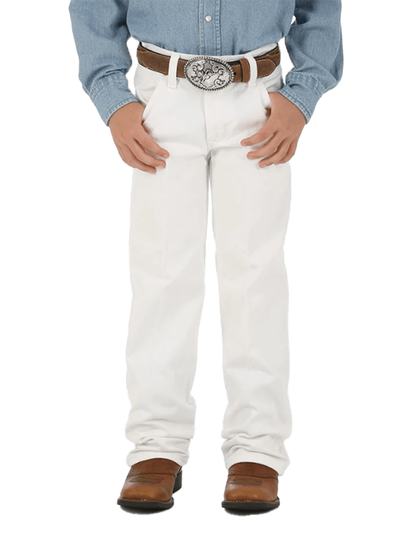 Wrangler Boy's White Pro Rodeo Cowboy Cut Original Fit Jeans