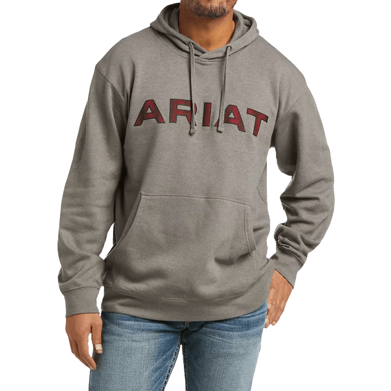 Ariat Men's Basic Raised Logo Charcoal Hoodie