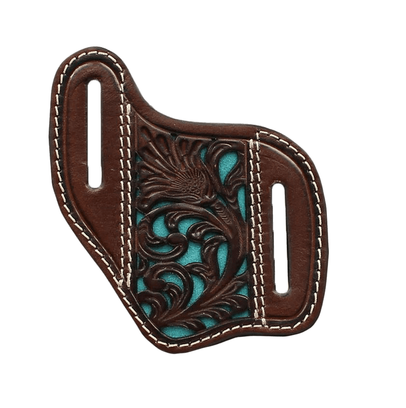 Ariat M&F Nocona Leather Brown and Blue Knife Sheath Accesories