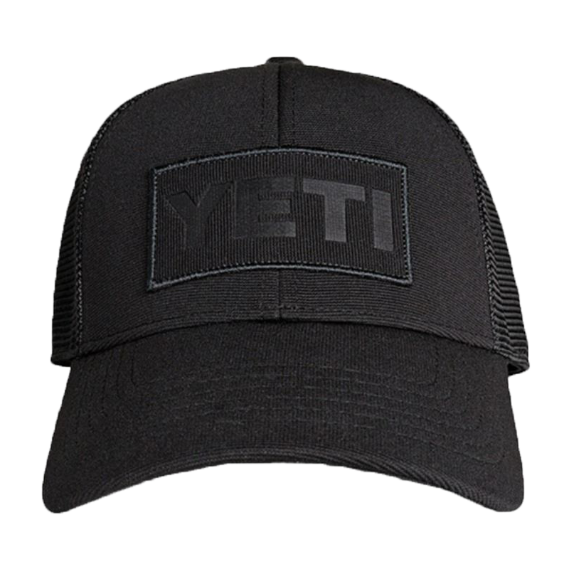 Yeti Black Trucker Mesh Logo Patch Cap