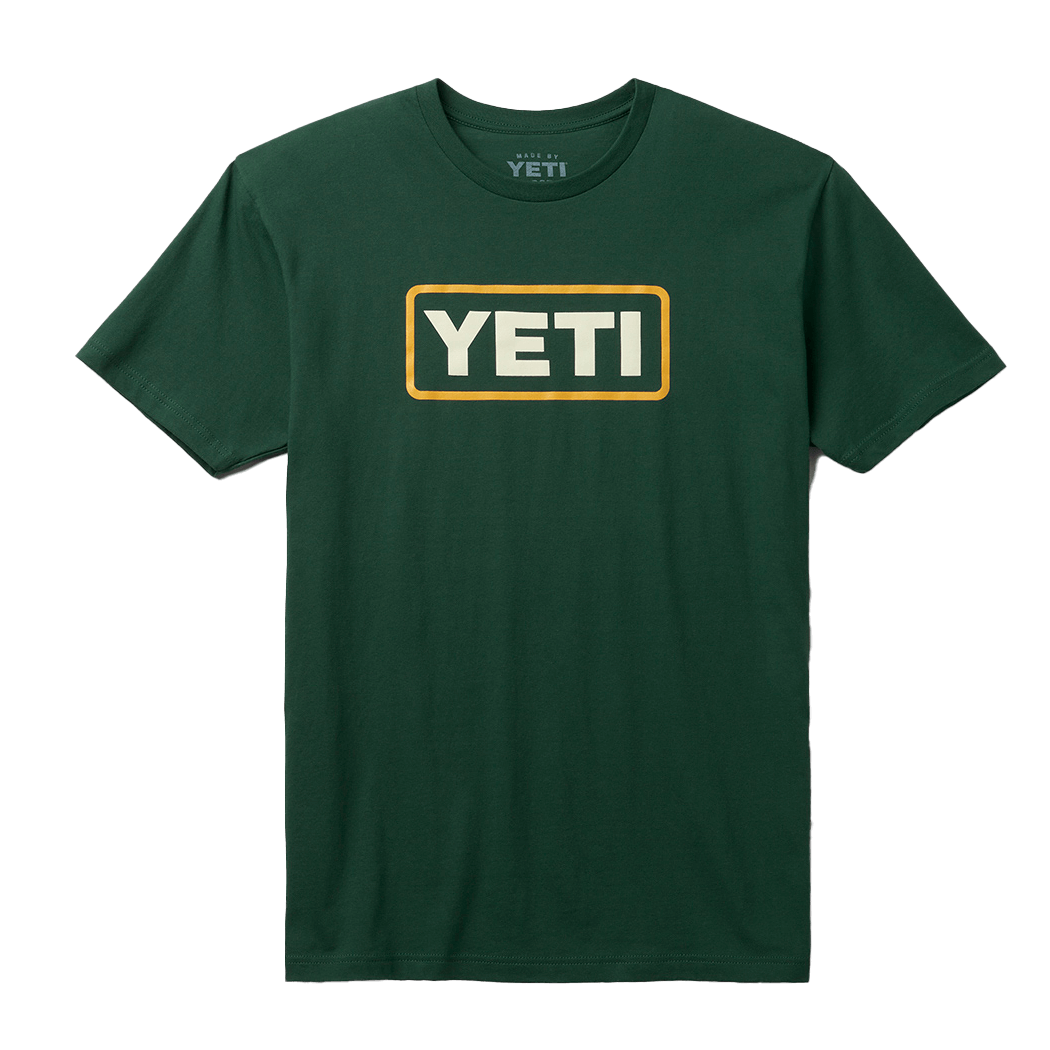Yeti Premium Logo Badge Short Sleeve Green T-shirt