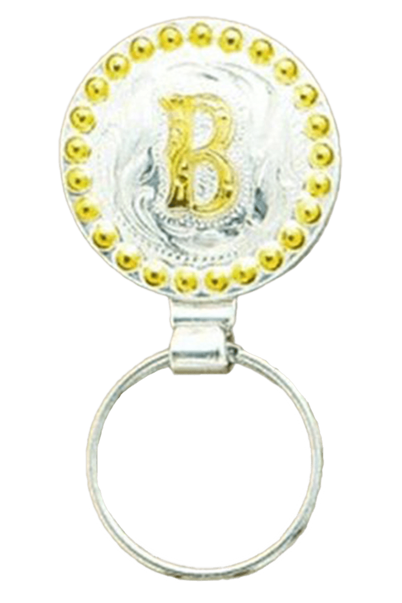 M&F Unisex Western Initial Grey Key Ring- Stylish Pocket Clip for Any ...