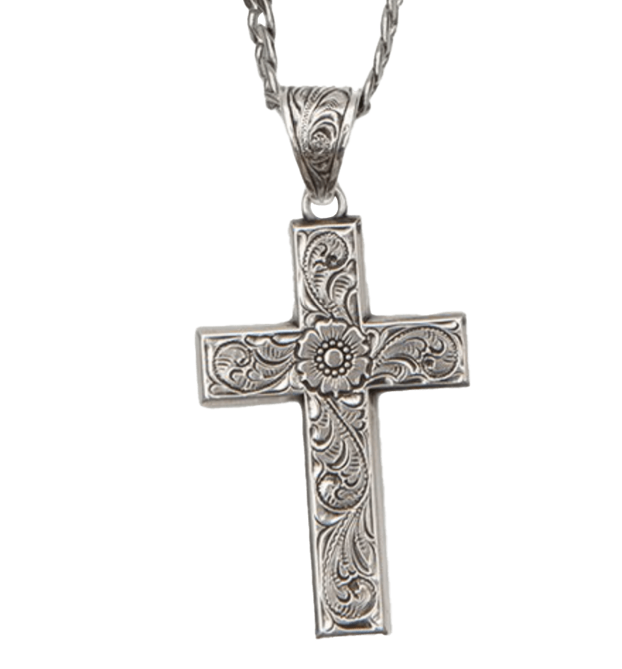 M&amp;F Twister Mens Cross Necklace