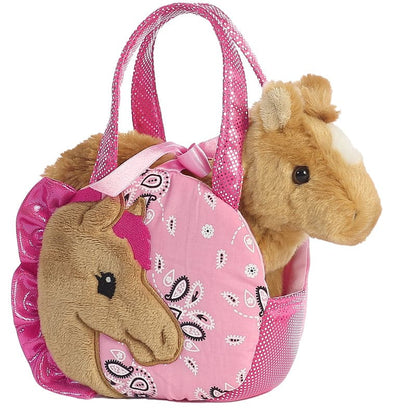 A&amp;A Plush Fancy Pals Pretty Pony with Pet Carrier