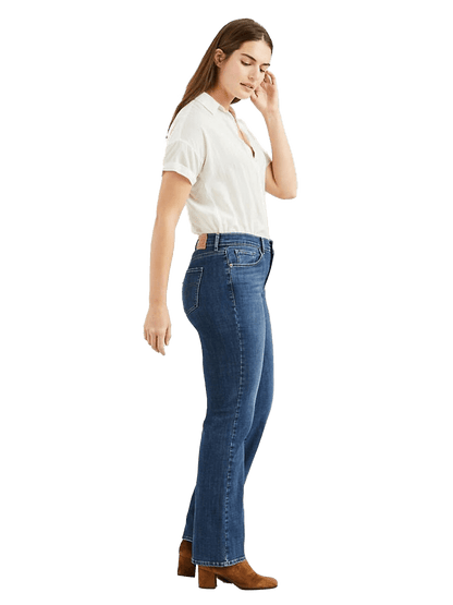 Levi's Women's Classic Bootcut Stretch Mid Rise Easy Fit Boot Cut Jeans -  Lapis Awe