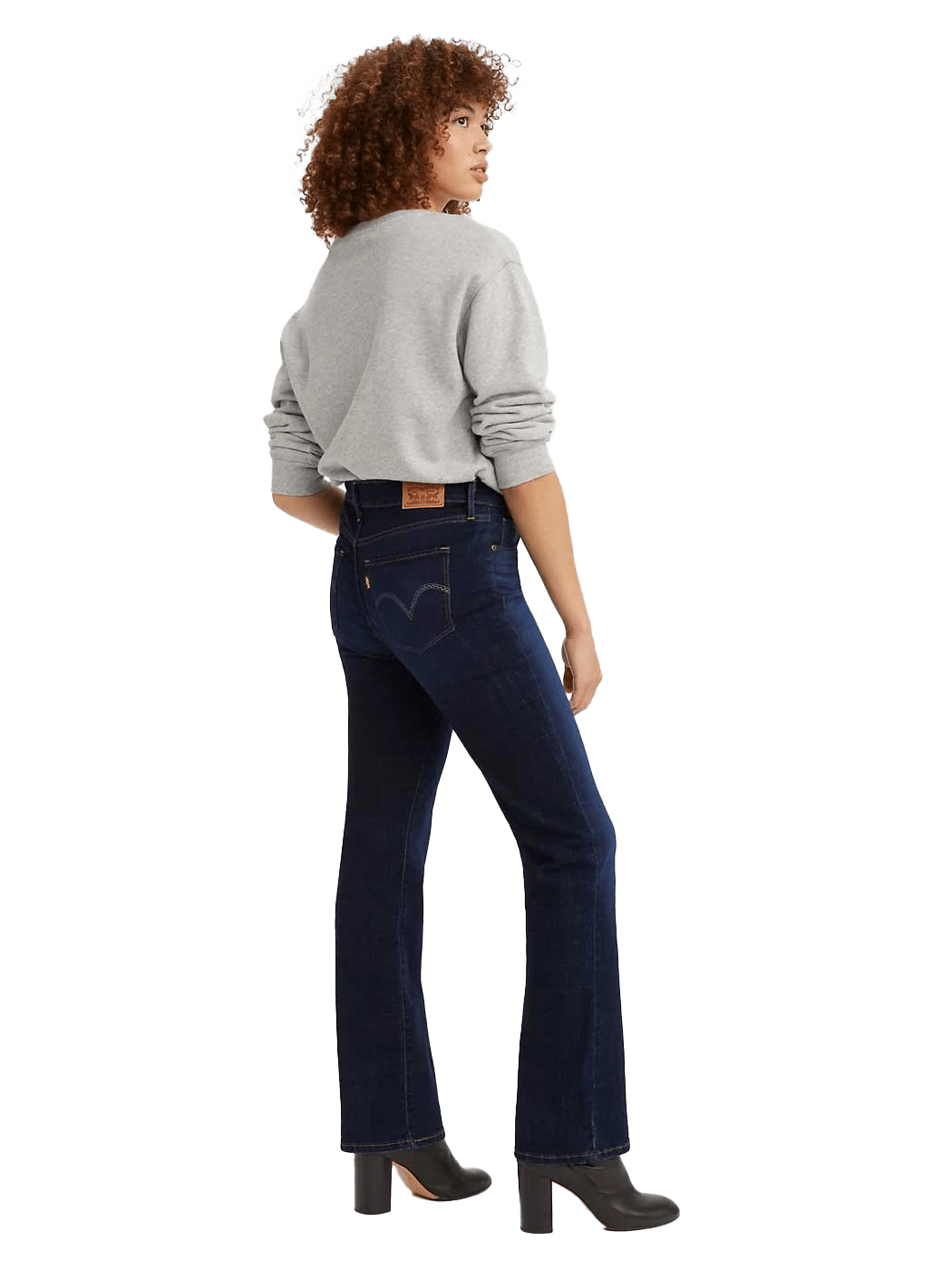 Levi Strauss Women's Classic Stretch Mid Rise Easy Fit Blue Jeans