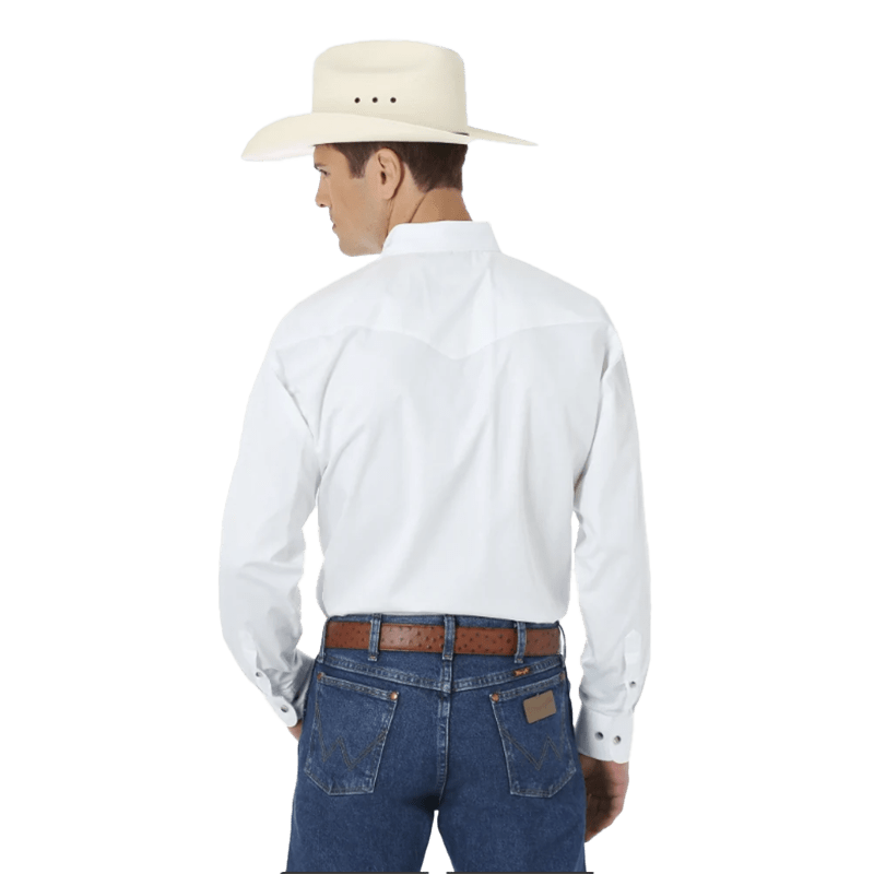 Wrangler Men's Painted Desert Basic Western White Shirt
