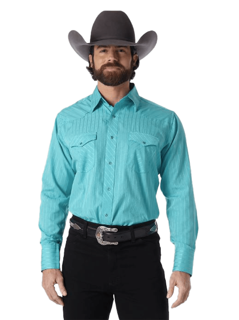 Wrangler Men's Sport Western Long Sleeve Shirt