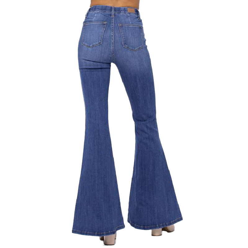 Judy Blue Women's Hi Waist Pull-on Super Flare Jeans
