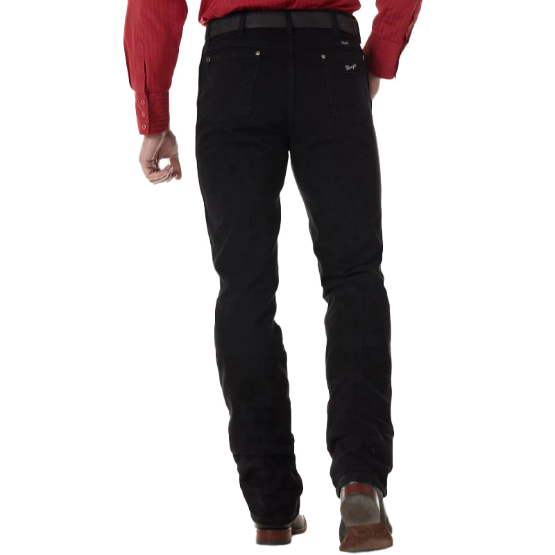 Wrangler Men's Cowboy Cut Silver Edition Slim Fit In Black Jean