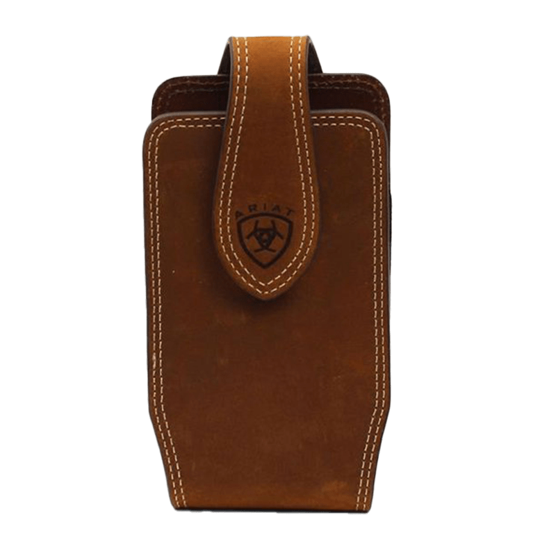 Ariat M&amp;F Brown Double Stitch Medium Phone Case