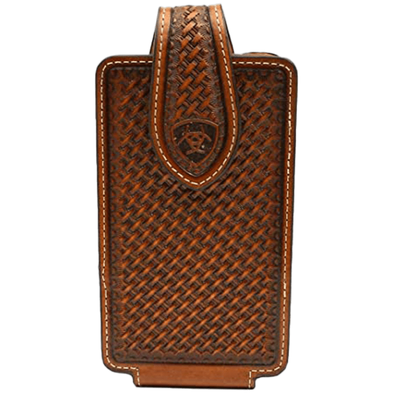 Ariat M&amp;F Leather Basketweave Small Phone Case
