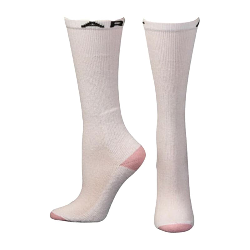 Ariat Women's White and Pink Calf Socks