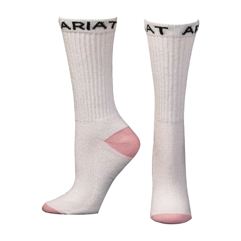 Ariat Ladies Super Crew Boots White Socks