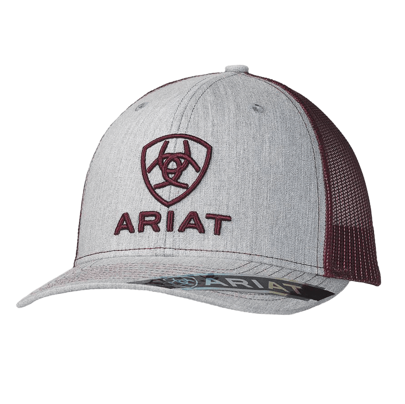 Ariat M&F Grey Mesh Logo Embroidered Cap