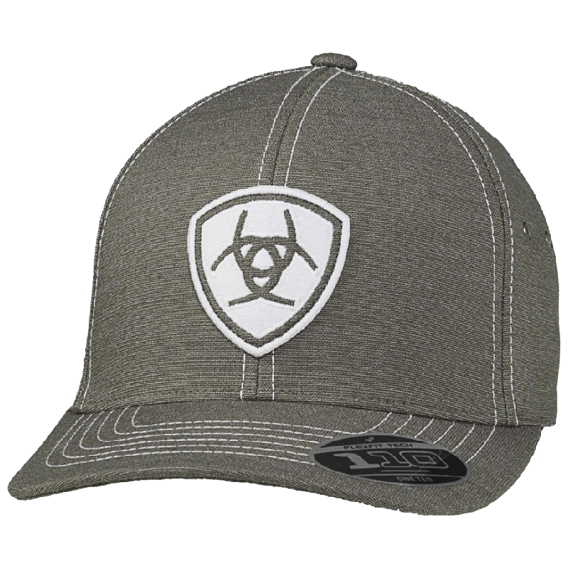 Ariat Grey &amp; White Embroidered Logo Cap